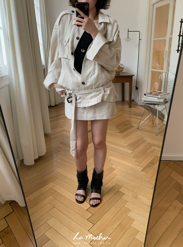 寬耳朵口袋短裙